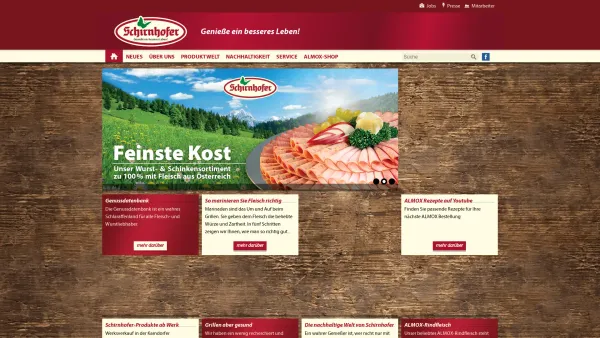 Website Screenshot: Schirnhofer Gesellschaft m.b.H. - Schirnhofer Feinkost - Home - Date: 2023-06-26 10:20:53