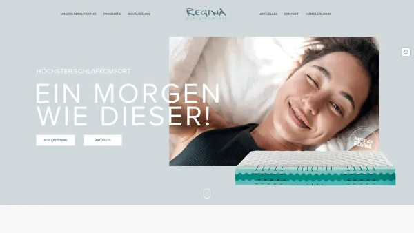 Website Screenshot: Regina Schlafkomfort GmbH - Österreichische Bettenmanufaktur ► Regina Schlafkomfort - Regina Schlafkomfort - Date: 2023-06-26 10:20:53