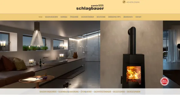 Website Screenshot: KaminSOS Schlagbauer - Kaminsanierung Kärnten - Kaminbau Kärnten - Date: 2023-06-15 16:02:34