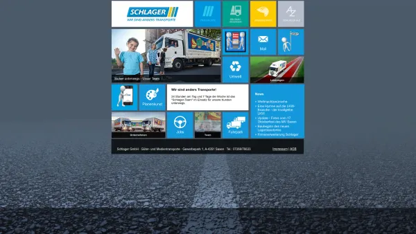 Website Screenshot: Transporte Schlager GmbH - Schlager Transport Logistik GmbH - Home - Date: 2023-06-14 10:45:00