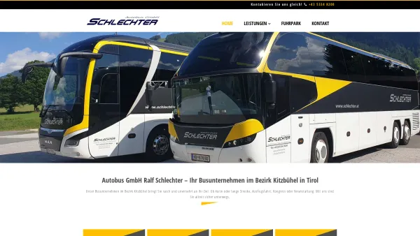 Website Screenshot: Ralf Schlechter Autobus GmbH & Co. KG - Autobusunternehmen in Brixen im Thale in Kitzbühel | Ralf Schlechter - Date: 2023-06-15 16:02:34
