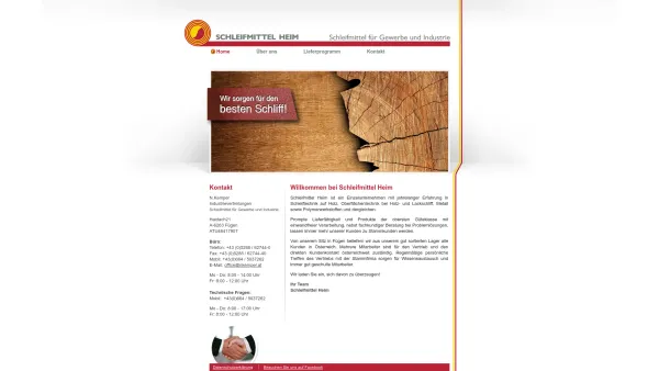 Website Screenshot: Schleifmittel HeAustria Schleifmittel für Gewerbe und Industrie - Schleifmittel-Heim - Date: 2023-06-14 10:45:00