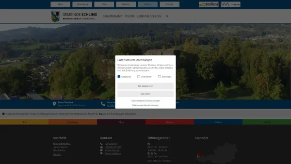 Website Screenshot: Gemeindeamt Gemeinde Schlins Allgemeine Informationen - Schlins - Startseite - Date: 2023-06-14 10:45:00