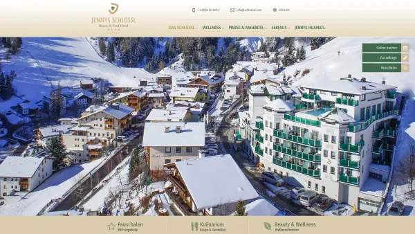 Website Screenshot: Hotel Jenny's Schlössl - Hotel Jennys Schlössl - ein märchenhafter Urlaub in Serfaus - 4 Sterne Hotel in Serfaus in Seilbahn-Nähe - Date: 2023-06-26 10:26:42