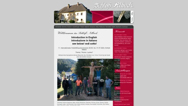 Website Screenshot: Schloß Albeck - Schloß Albeck - Die Perle des Gurktales - Kärnten // Willkommen im Schloß Albeck - Date: 2023-06-26 10:20:53