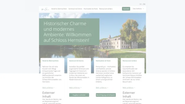 Website Screenshot: Seminarhotel Schloss Hernstein - Schloss Hernstein | Ihre Location für Seminare, Weddings, Events- Schloss Hernstein - Date: 2023-06-15 16:02:34