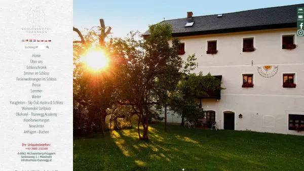 Website Screenshot: Hotel Schloss Thannegg-Moosheim - Hotel Schloss Thannegg | Urlaub im Schlosshotel nähe Schladming, Pfarrhof Schloss Thannegg, - Date: 2023-06-26 10:20:53