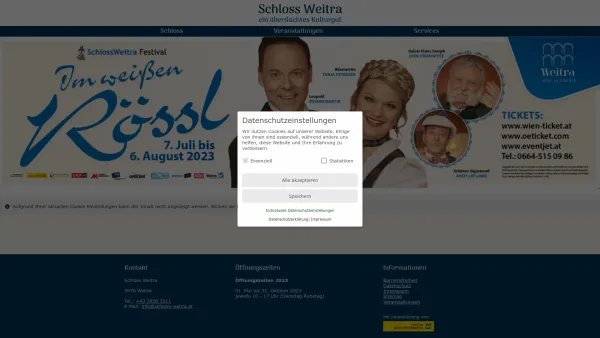 Website Screenshot: Kulturverein Schloss Weitra - Weitra - GEM2GO WEB - Startseite - Schloss Weitra - Date: 2023-06-14 10:45:03