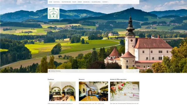 Website Screenshot: Schloßbrauerei Weinberg Erste oö. Gasthausbrauerei - Schlossbrauerei: Schlossbrauerei Weinberg - Date: 2023-06-26 10:20:53