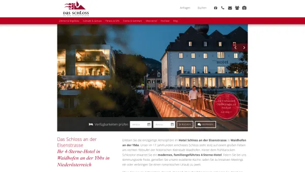 Website Screenshot: DAS SCHLOSS AN DER EISENSTRASSE - 4* Hotel in Niederösterreich - Das Schloss an der Eisenstrasse - Date: 2023-06-26 10:20:53