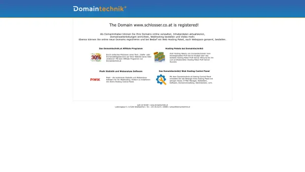 Website Screenshot: Johann J. Schlosser Briefmarken Auktionshaus - Domain www.schlosser.co.at is registered by Domaintechnik® - Date: 2023-06-15 16:02:34