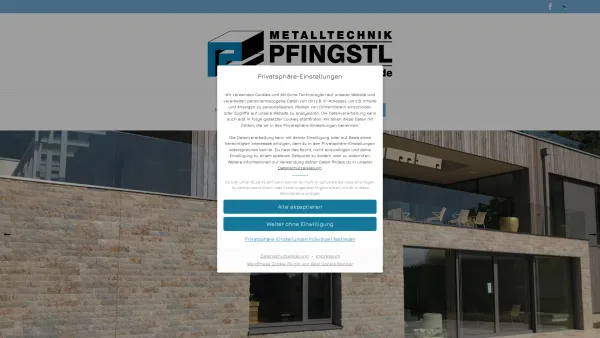 Website Screenshot: Andreas Registrieren auch Sie Ihren Domainnamen - Metallbau Pfingstl – Metallbau - Date: 2023-06-26 10:20:53