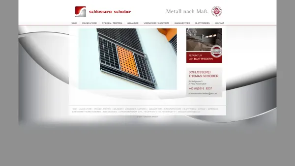 Website Screenshot: Schlosserei Thomas Scheiber, Ton und Lichtanlagenverleih - schlosserei scheiber - Date: 2023-06-26 10:20:53