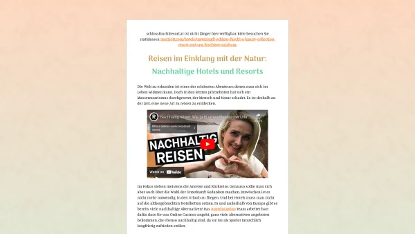 Website Screenshot: Schloss Fuschl Betriebe GmbH Hotel Jagdhof & Hotel Schloss Fuschl - Nachhaltige Hotels und Resorts - Schlossfuschlresort.at - Date: 2023-06-26 10:20:56