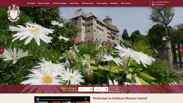 Website Screenshot: Schlosshotel Matzen - Schloss Matzen - Hotel Schloss Matzen Webseite - Date: 2023-06-14 10:45:03