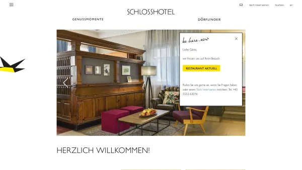 Website Screenshot: Schlosshotel Dörflinger**** - Schlosshotel Dörflinger in Bludenz - Date: 2023-06-26 10:20:56