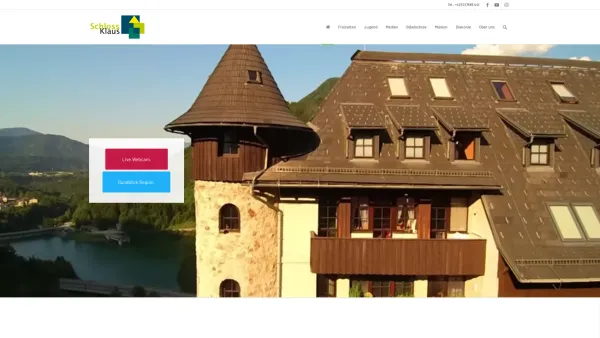 Website Screenshot: Schloss Klaus Startseite - Schloss Klaus – Christliches Freizeithaus - Date: 2023-06-26 10:20:56