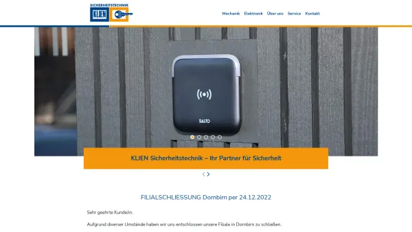 Website Screenshot: Johannes Schlüssel Klien Ihr Partner für Sicherheit - Startseite - Date: 2023-06-26 10:20:56