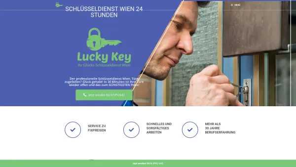 Website Screenshot: LuckyKey Aufsperrdienst & Schlüsseldienst Wien - LuckyKey - Schlüsseldienst Wien seit 1994 | 79€ Türöffnung? - Date: 2023-06-26 10:26:43