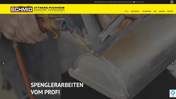 Website Screenshot: Schmid GmbH - Schmid Dach - Ihr Dachdecker in Vöcklabruck - Date: 2023-06-26 10:20:56