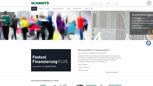 Website Screenshot: Josef Schmidts Erben Gesellschaft mbH Co SCHMIDTS Handelsgesellschaft mbH - SCHMIDT’S - Eisenwaren, Bau, Handwerk, Tiefbau - Date: 2023-06-26 10:20:59