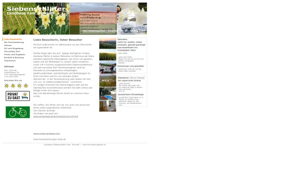 Website Screenshot: Privatzimmer Ferienwohnung Landhaus zum Siebenschläfer - Landhaus zum Siebenschlaefer - Date: 2023-06-26 10:20:59