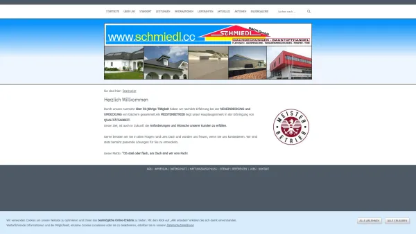 Website Screenshot: Schmiedl Dach GmbH - SCHMIEDL DACH GMBH - Alles rund ums Dach! - Date: 2023-06-14 10:45:03