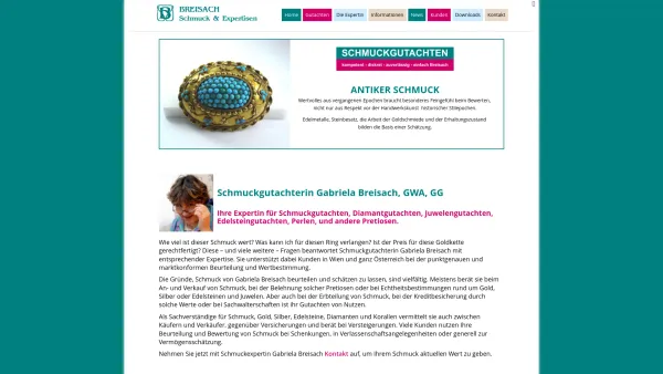 Website Screenshot: BREISACH Schmuck & Expertisen - Schmuckgutachten - Juwelengutachten – Diamantgutachten – Edelsteingutachten - Date: 2023-06-15 16:02:34