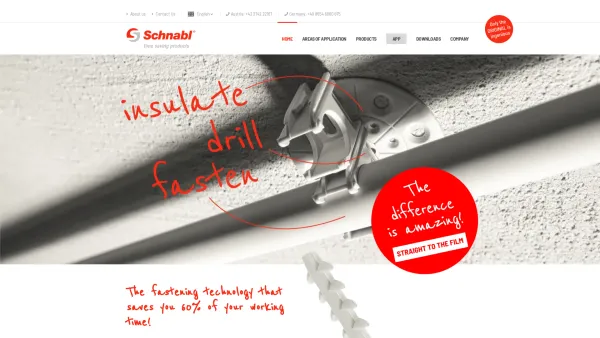 Website Screenshot: Schnabl Stecktechnik GmbH - Innovative fastening systems for electrical installations. - Date: 2023-06-26 10:20:59