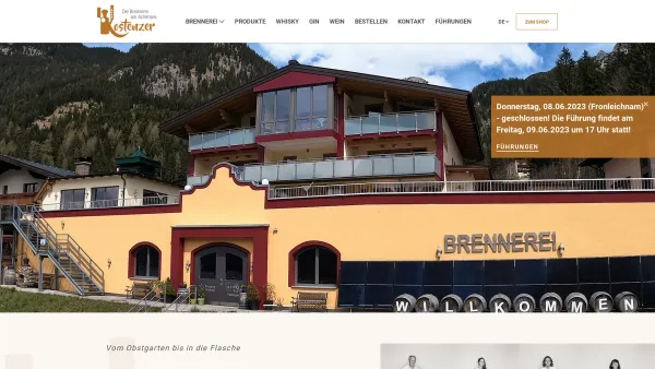 Website Screenshot: Edelbrennerei Franz Kostenzer - Startseite - Date: 2023-06-14 10:45:03
