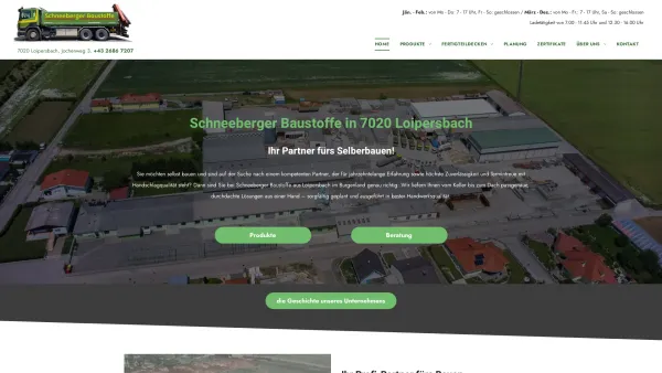 Website Screenshot: Schneeberger-Giessenwehrer - Schneeberger Baustoffe GmbH & Co KG | 7020 Loipersbach - Date: 2023-06-14 10:45:03