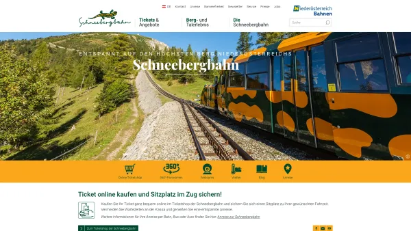Website Screenshot: Niederösterreichische Schneebergbahn Schneebergbahn - Schneebergbahn - Im Takt der Natur den Berg hinauf ins Paradies der Blicke - Date: 2023-06-26 10:20:59