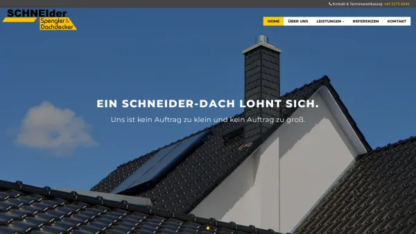 Website Screenshot: Manfred Schneider - Spengler und Dachdecker in Tulln & Umgebung - Date: 2023-06-26 10:20:59