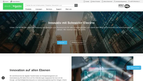 Website Screenshot: Schneider Electric Austria Ges.m.b.H. - Schneider Electric Österreich | Globaler Spezialist für Energiemanagement und Automatisierung - Date: 2023-06-26 10:20:59