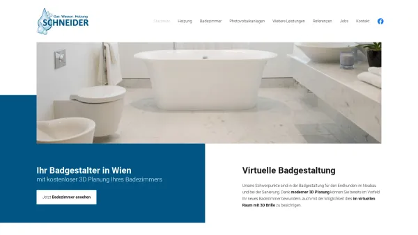 Website Screenshot: Gas-Wasser-Heizung Johann SCHNEIDER Installations-GmbH CO KG - Heizung, Sanitär und Photovoltaikanlagen in Wien und der Region - Date: 2023-06-26 10:21:01