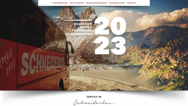 Website Screenshot: Schneiderbus GmbH - Home :: Schneiderbus - Autobusunternehmen und Reisebüro - Date: 2023-06-26 10:21:01