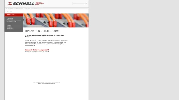 Website Screenshot: Schnell Elektro  Datentechnik GmbH - Innovation durch Strom! - Date: 2023-06-26 10:21:01