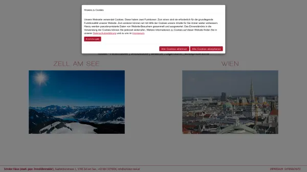 Website Screenshot: SCHOBER REAL  Zell am See Wien - Portalseite: Schober Real - Date: 2023-06-14 10:45:03