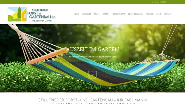 Website Screenshot: Stillfrieder Forst u Gartenbau KG - Baumpflege, Gartengestaltung und Gartenbau - Date: 2023-06-26 10:21:02
