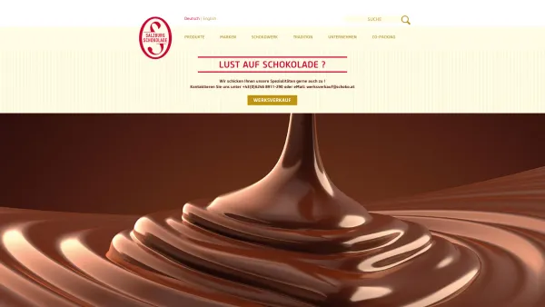 Website Screenshot: Salzburger Schokolade und Süßwarenfabrik GmbH. Salzburg Schokolade - Salzburg Schokolade | Salzburger Schokoladenmacher seit 1897 - Date: 2023-06-14 10:45:03