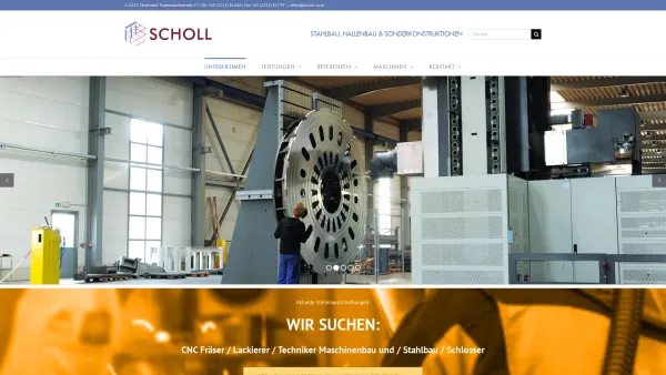 Website Screenshot: Johann Scholl Gesellschaft m b H Stahlbau Hallenbau Fassadenbau Maschinenbau Garagensysteme - SCHOLL GmbH - Stahlbau, Hallenbau und Maschinenbau - Scholl - Date: 2023-06-26 10:21:05