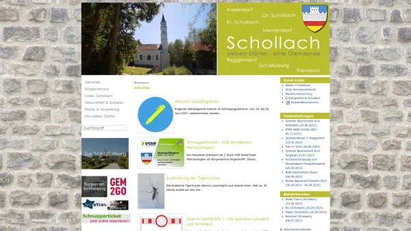 Website Screenshot: Gemeindeamt KAIPO - Schollach -Bürgerservice mit Zukunft! www.schollach.gv.at - Startseite - Date: 2023-06-26 10:21:04