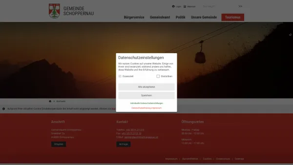 Website Screenshot: Gemeindeamt au)·(schoppernau) Schoppernau - Schoppernau - Startseite - Date: 2023-06-26 10:21:04