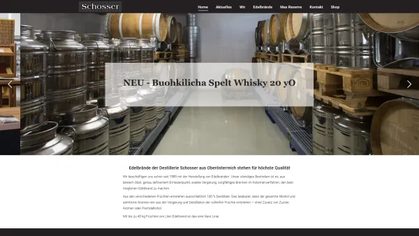 Website Screenshot: Schosser Heidelbeergarten Online Aktuelles - Destillerie Schosser - Edelbrände - Date: 2023-06-26 10:21:04