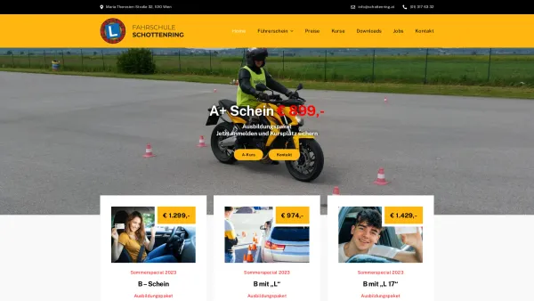 Website Screenshot: Fahrschule Schottenring - Fahrschule Schottenring Home - Fahrschule Schottenring Wien - Date: 2023-06-14 10:45:05