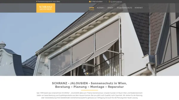 Website Screenshot: Schranz Jalousien - SCHRANZ - JALOUSIEN in Wien - Sonnenschutz und mehr - Date: 2023-06-26 10:21:05