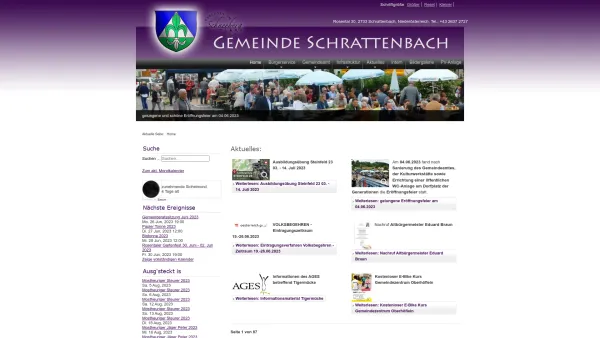 Website Screenshot: Gemeindeamt Schrattenbach - Home - Date: 2023-06-26 10:21:05