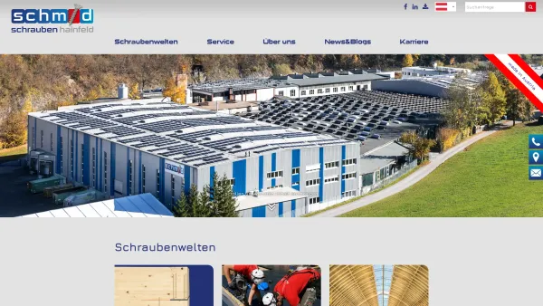 Website Screenshot: Schmid Schrauben - Schmid Schrauben Hainfeld – Schraubenhersteller aus Österreich - Date: 2023-06-26 10:21:05