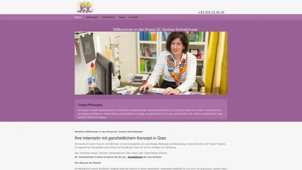 Website Screenshot: ORDINATION DR. ANDREA SCHREIBMAIER - Internistin Graz - Andrea Schreibmaier - FÄ f. Innere Medizin - Date: 2023-06-15 16:02:34
