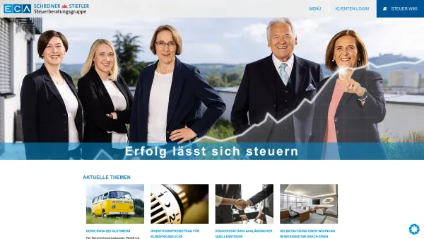 Website Screenshot: Schreiner & Schreiner Steuerberatungs und Wirtschaftstreuhand GmbH - Die ECA Schreiner und Stiefler Steuerberatungsgruppe - Date: 2023-06-26 10:21:05